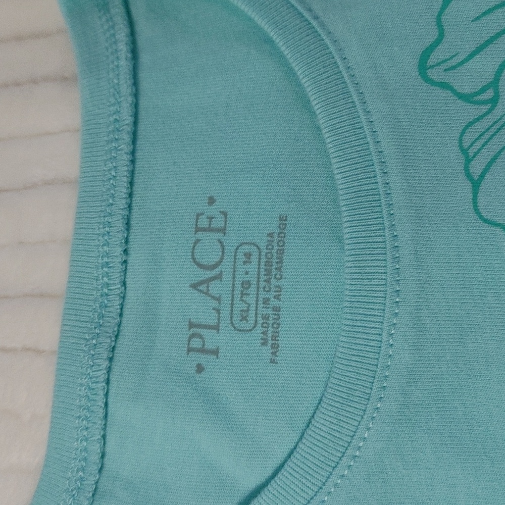 Seahorse it's time for teal! Children's Place t-shirt size XL/TG.14 NWOT. - Picture 3 of 4